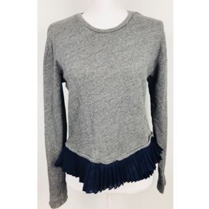 J.Crew Long Sleeve Ruffle Hem Sweatshirt Top XS